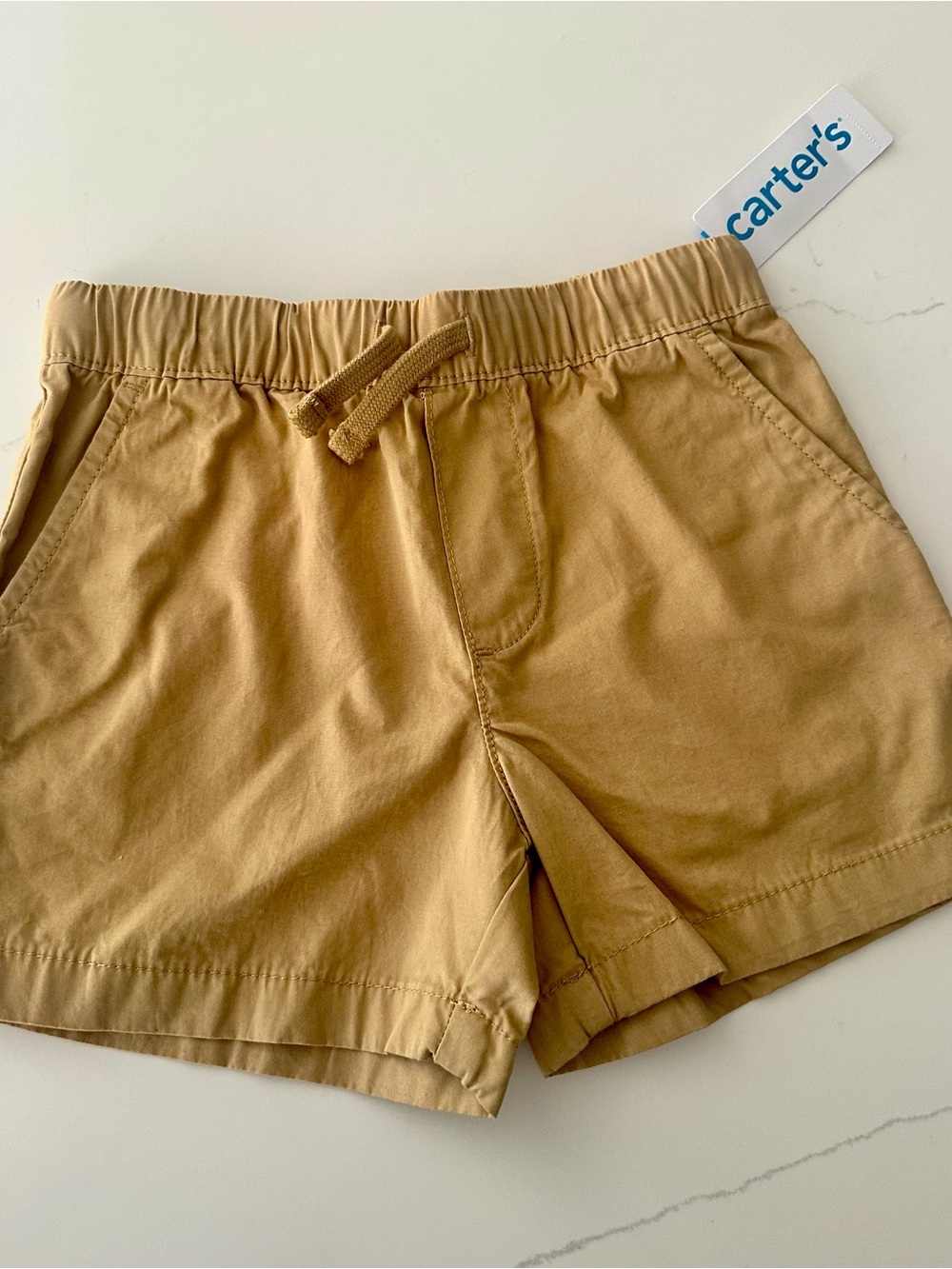 Carter's Khaki Drawstring Toddler Shorts
